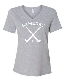 Green Hills Field Hockey Design 3 V-neck T-shirt