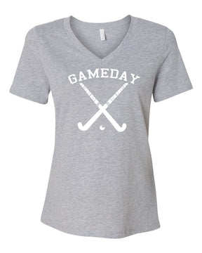 Green Hills Field Hockey Design 3 V-neck T-shirt