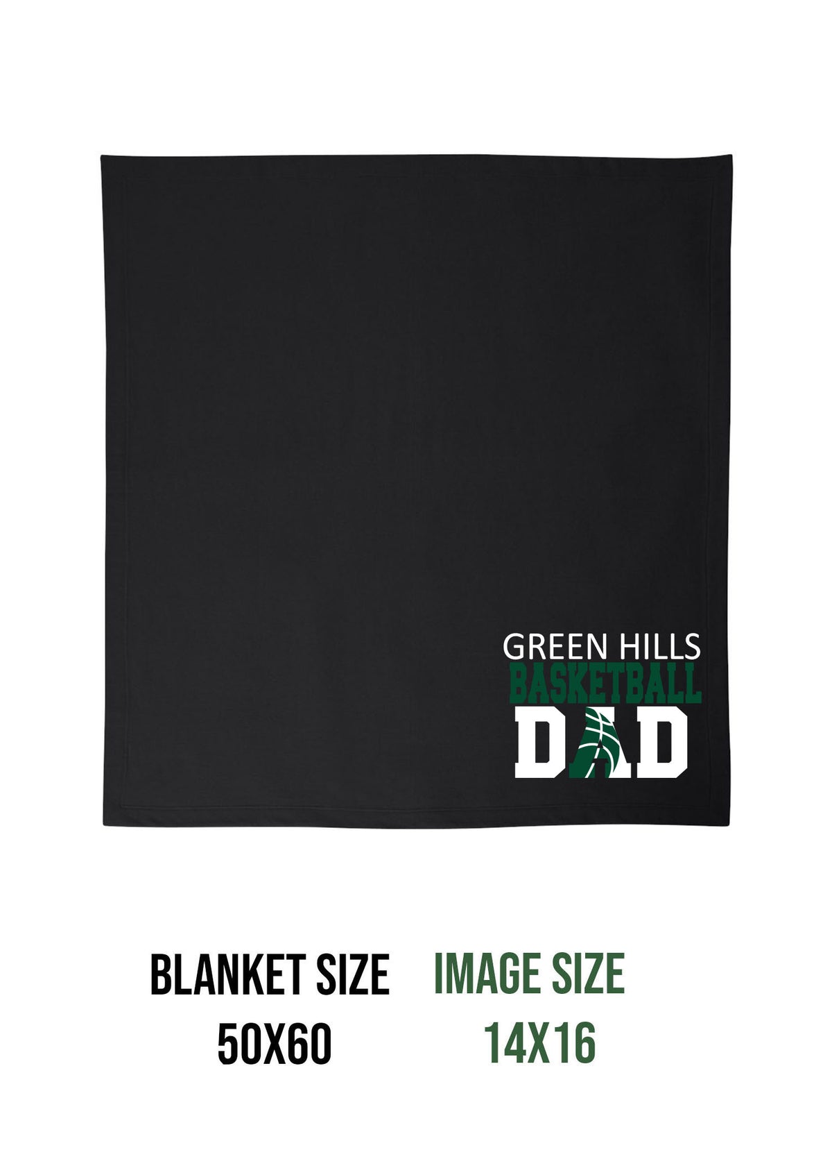 Green Hills Basketball Design 2 Blanket