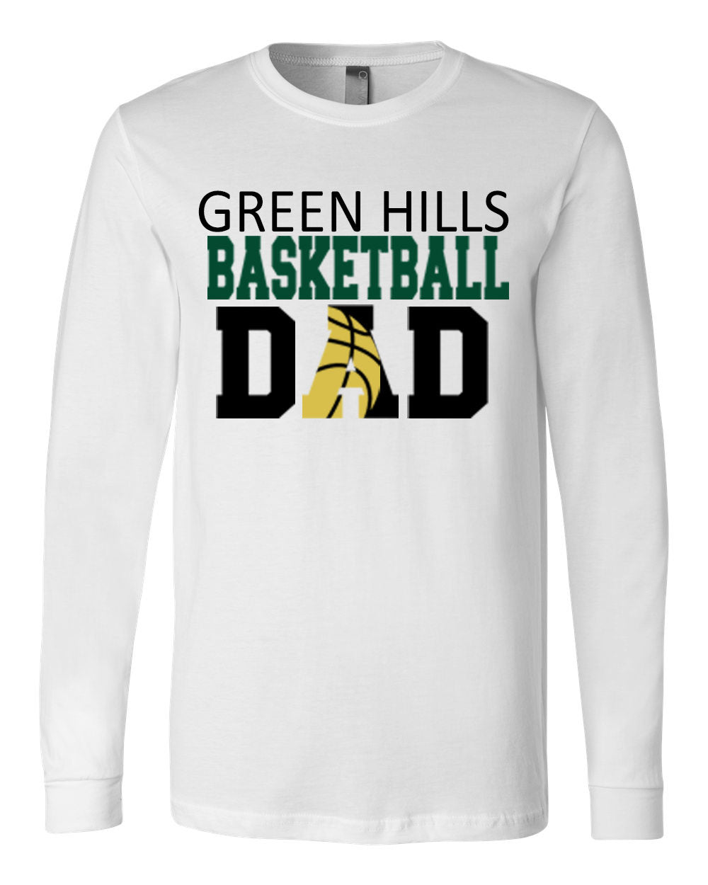 Green Hills Basketball design 2 Long Sleeve Shirt