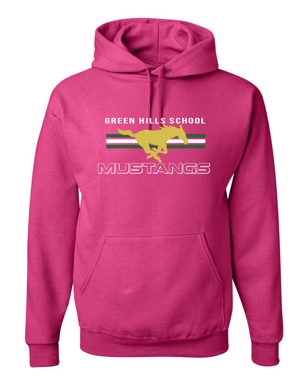 Green Hills Design 3 Hooded Sweatshirt, pink