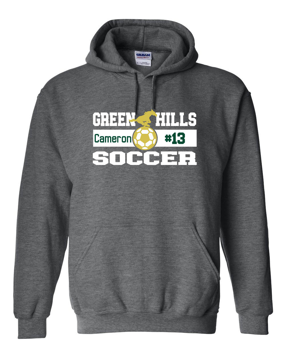 Green Hills Soccer Design 2 Hooded Sweatshirt