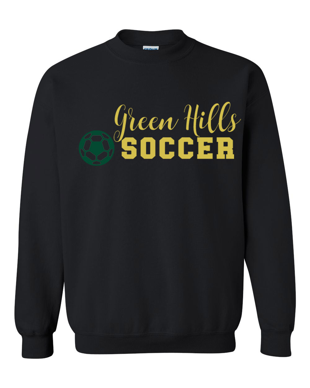 Green Hills Soccer Design 3 non hooded sweatshirt