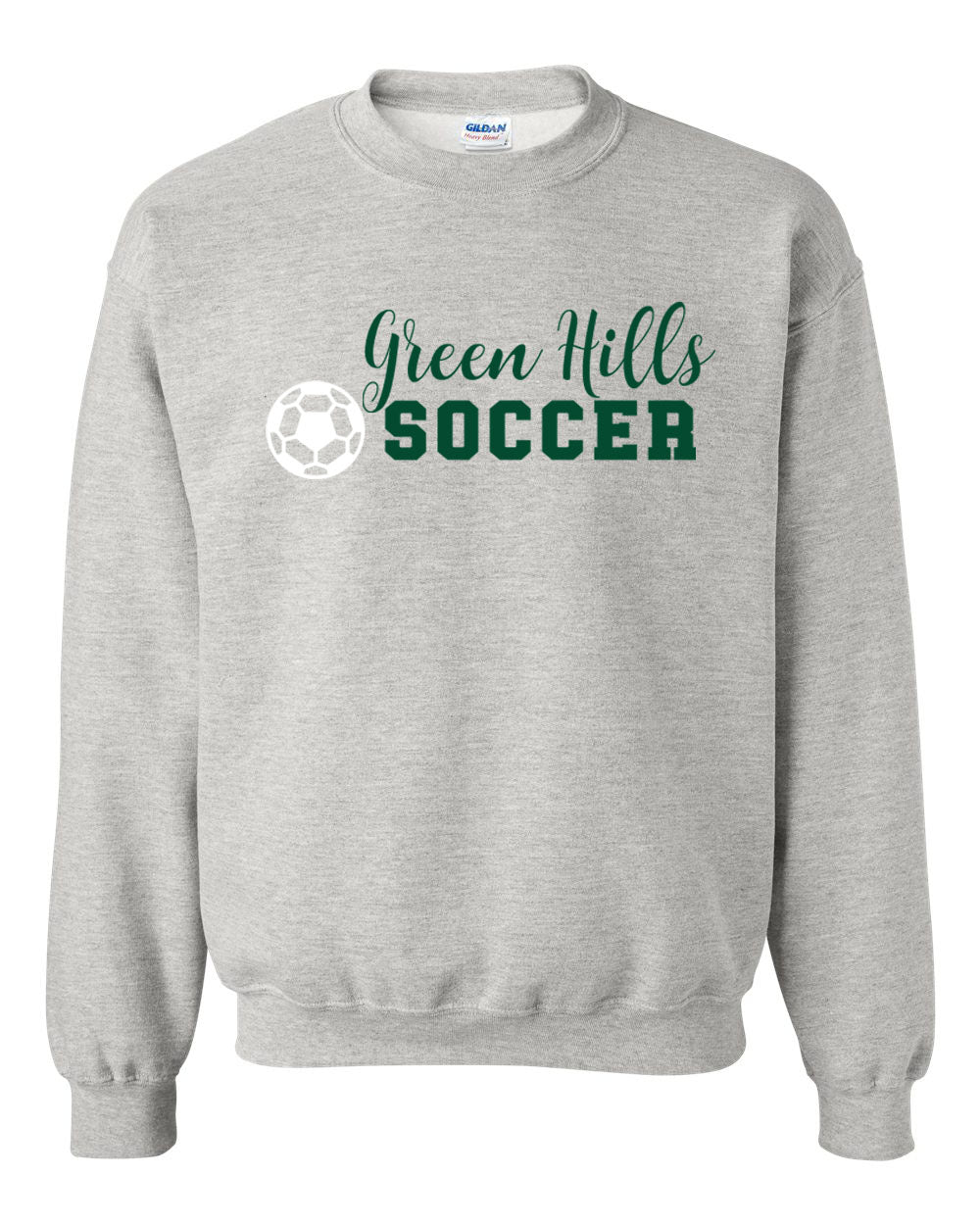 Green Hills Soccer Design 3 non hooded sweatshirt