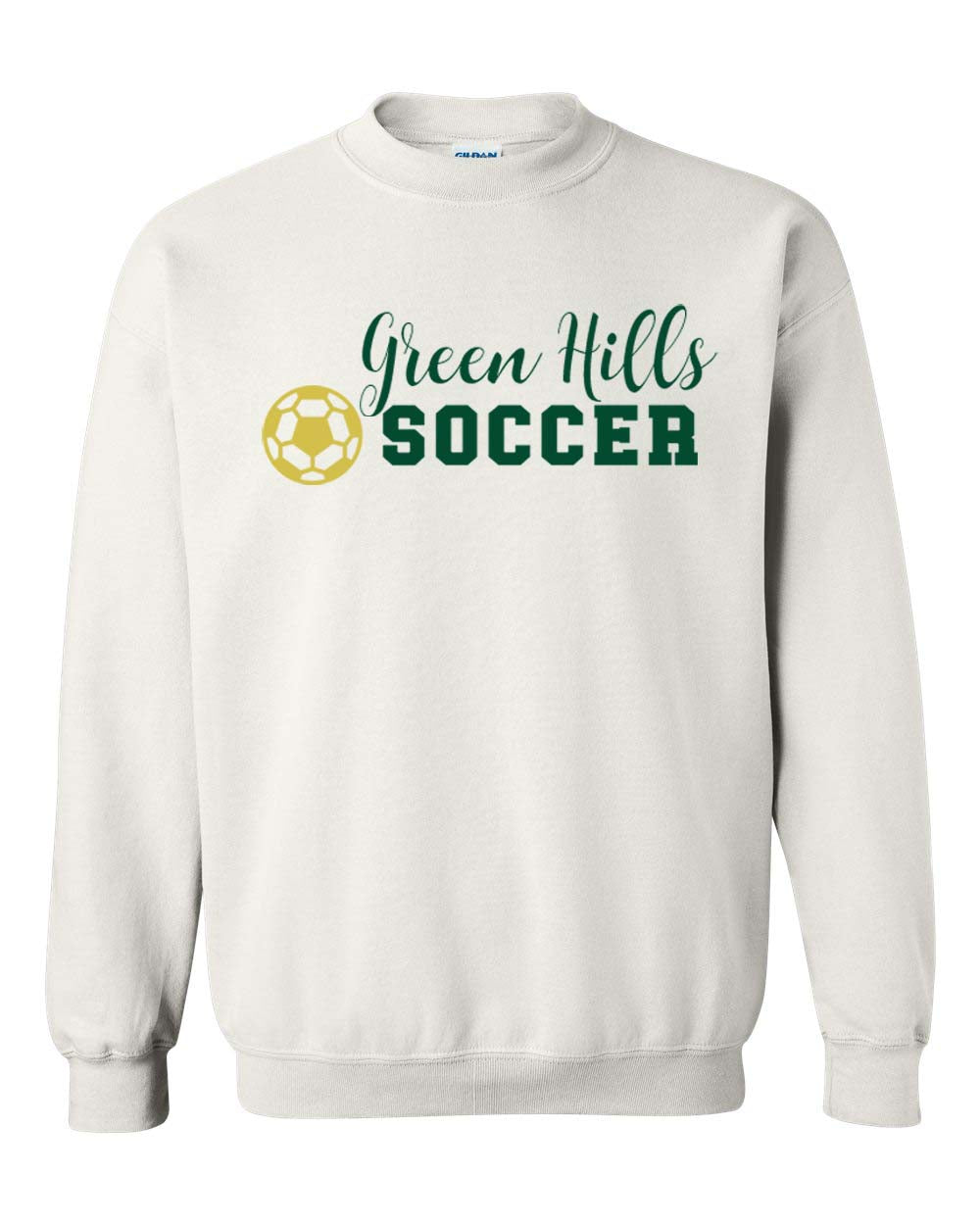 Green Hills Soccer Design 3 non hooded sweatshirt