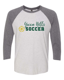 Green Hills Soccer design 3 raglan shirt