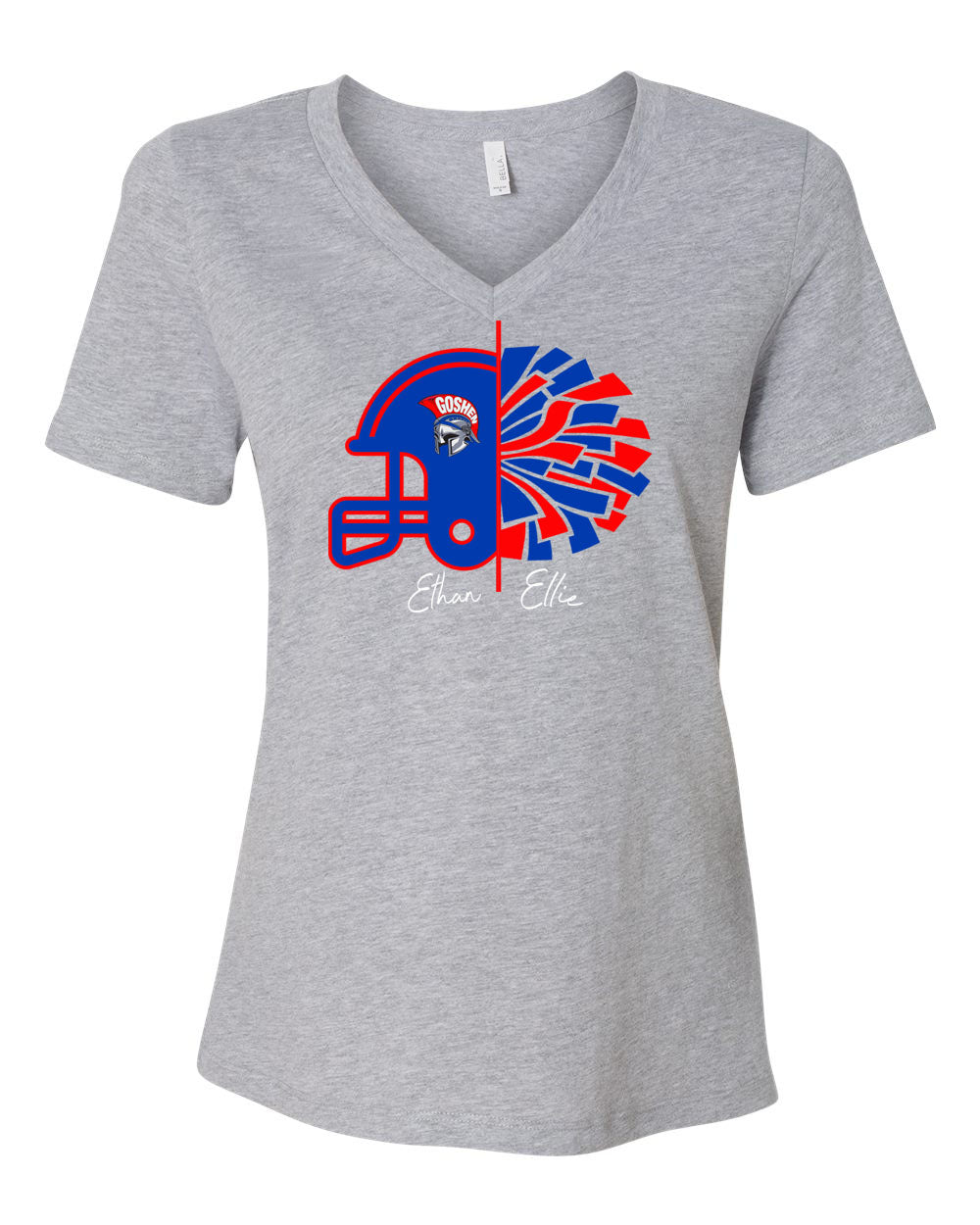 Goshen Cheer Design 7 V-neck T-shirt