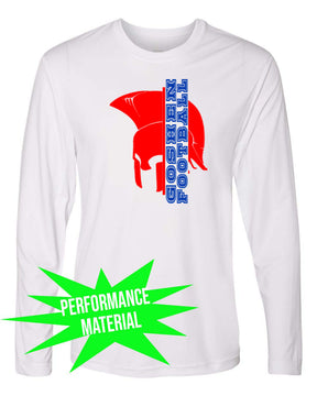 Goshen Football Performance Material Design 7 Long Sleeve Shirt