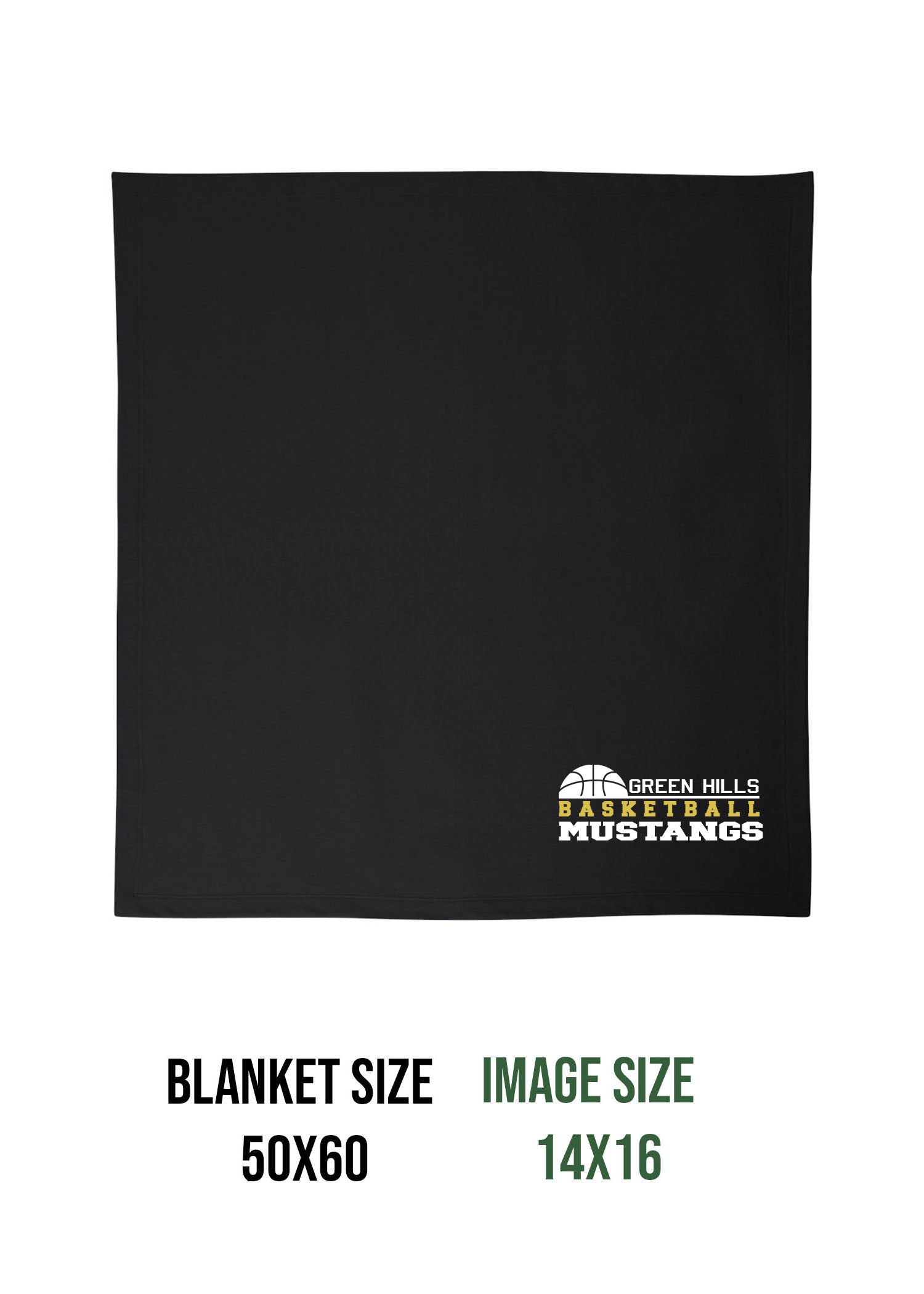 Green Hills Basketball Design 3 Blanket