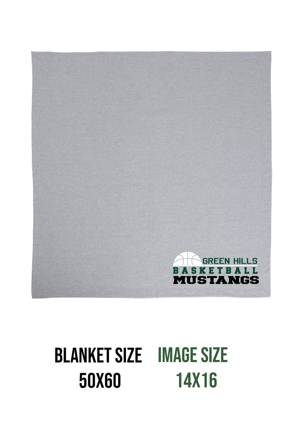 Green Hills Basketball Design 3 Blanket