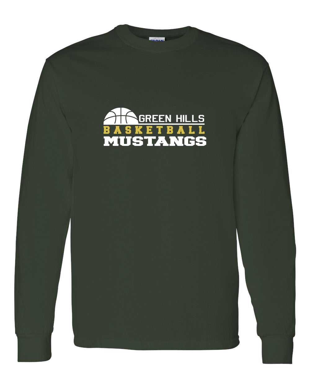 Green Hills Basketball Design 3 non hooded sweatshirt