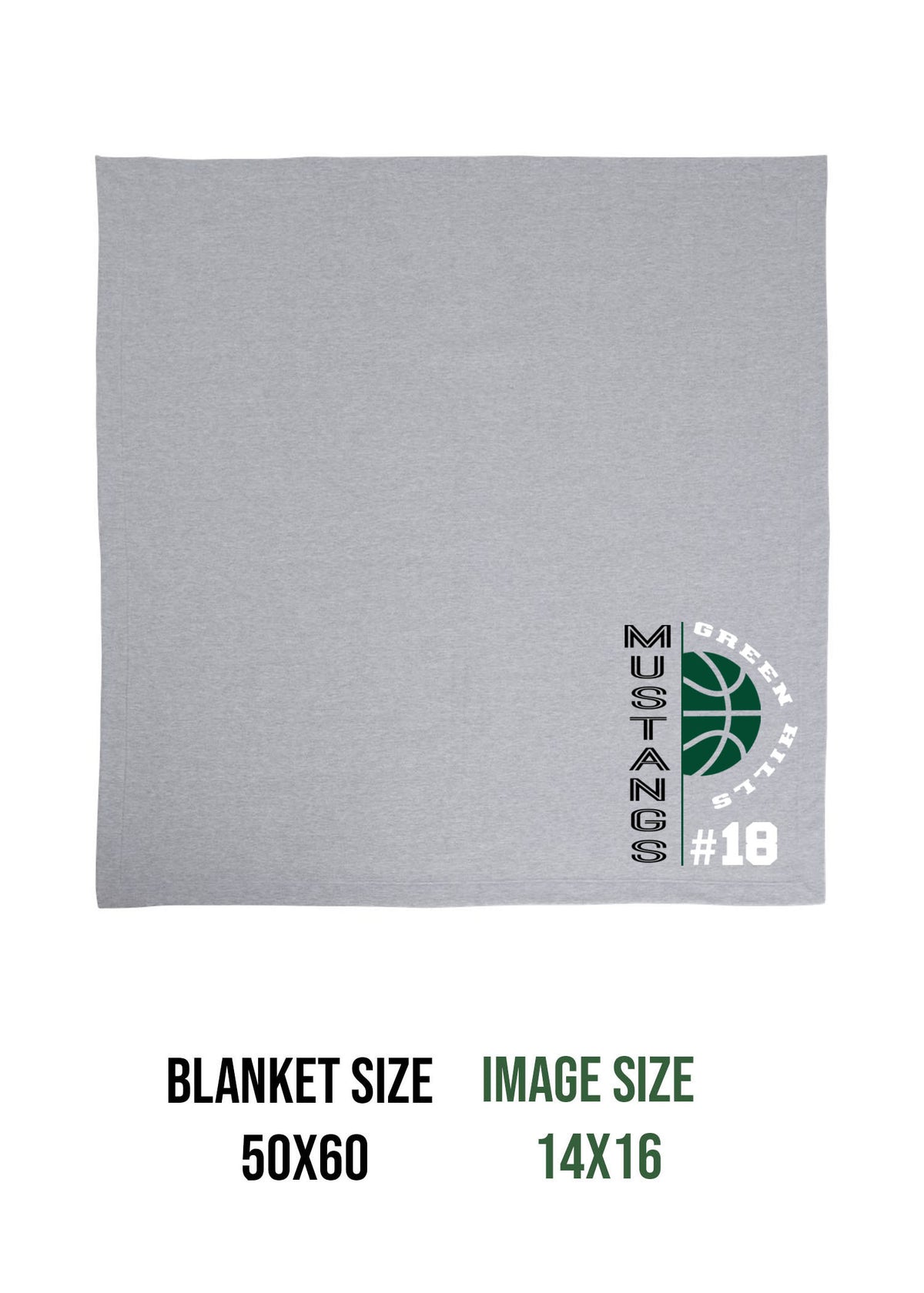 Green Hills Basketball Design 4 Blanket