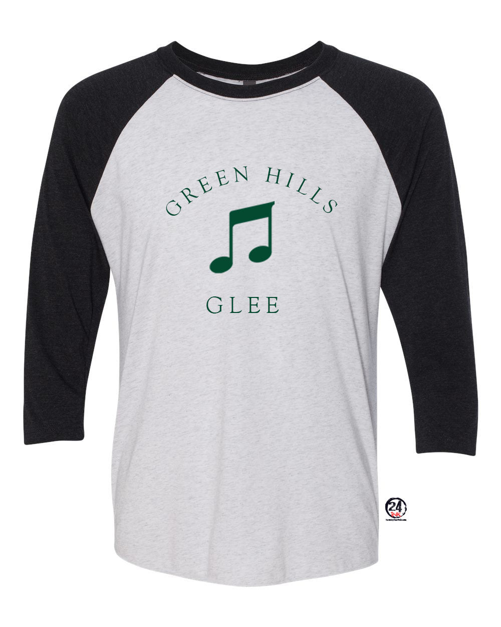 Green Hills design 10 raglan shirt