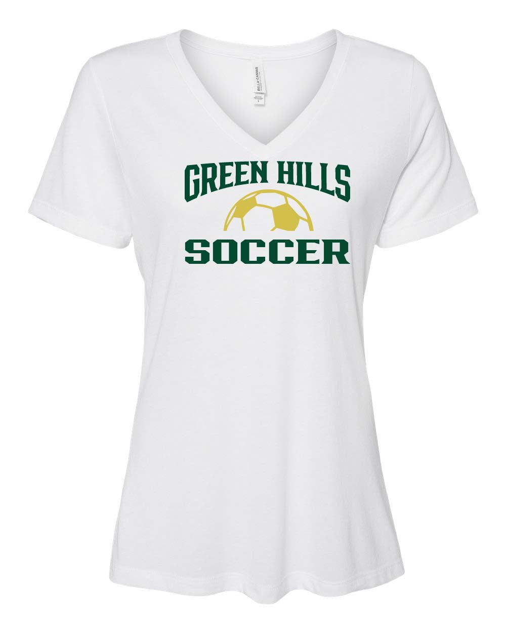 Green Hills Soccer Design 1 V-neck T-shirt