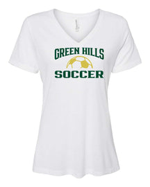 Green Hills Soccer Design 1 V-neck T-shirt