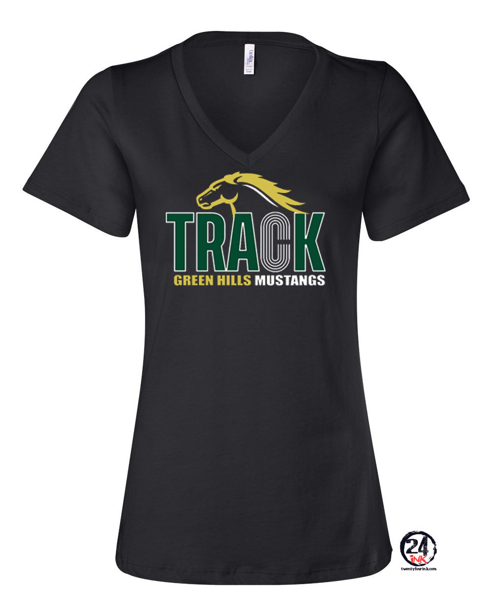 Green Hills Track Design 1 V-neck T-shirt
