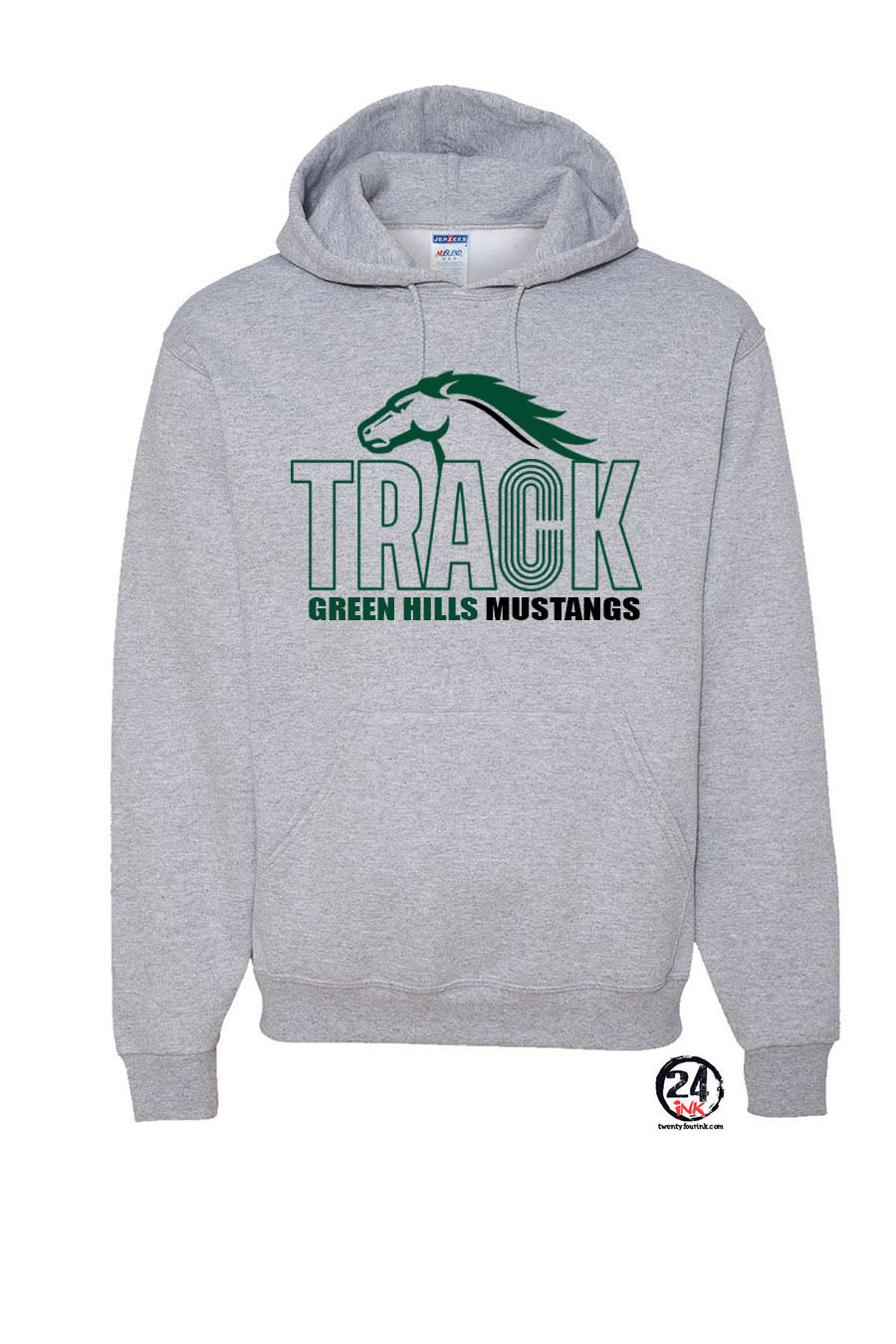 Green Hills Track Design 1 Hooded Sweatshirt