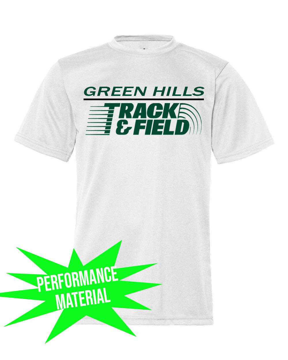 Green Hills Track Performance Material design 2 T-Shirt