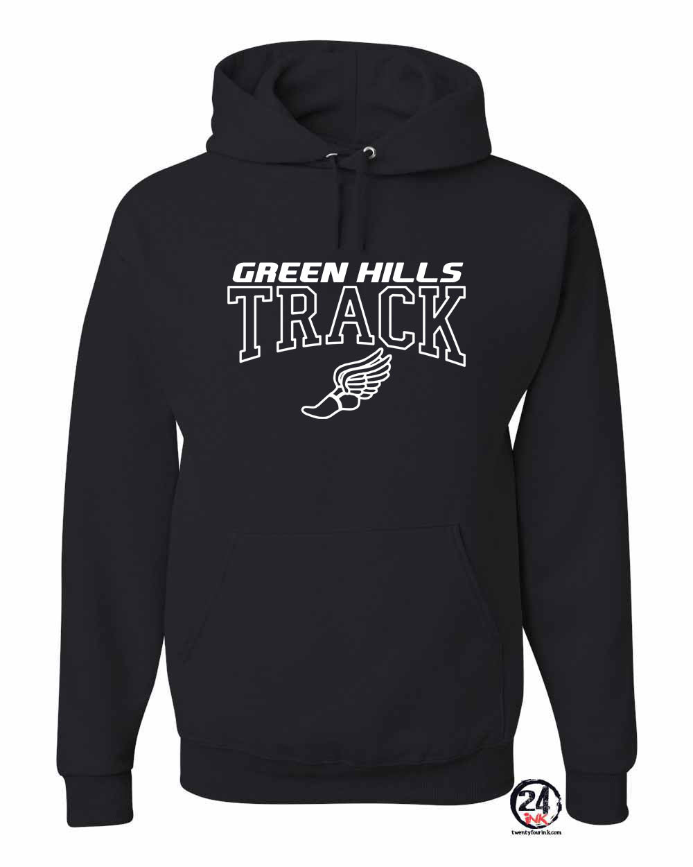 Green Hills Track Design 3 Hooded Sweatshirt