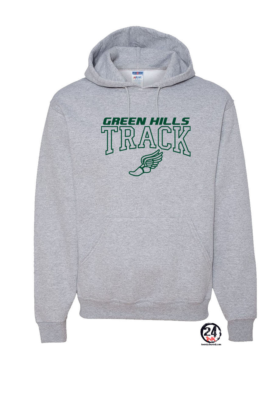 Green Hills Track Design 3 Hooded Sweatshirt