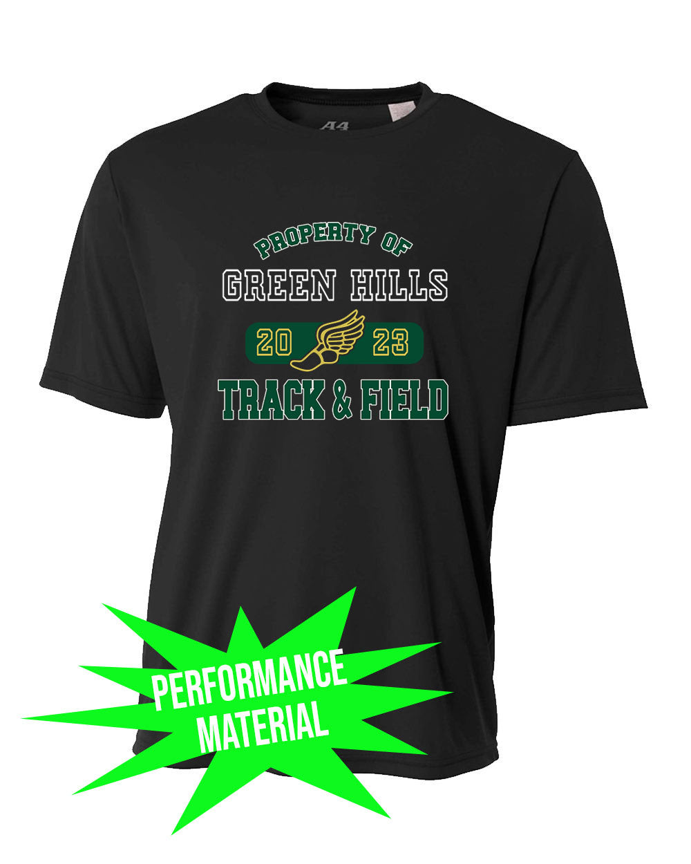 Green Hills Track Performance Material design 4 T-Shirt