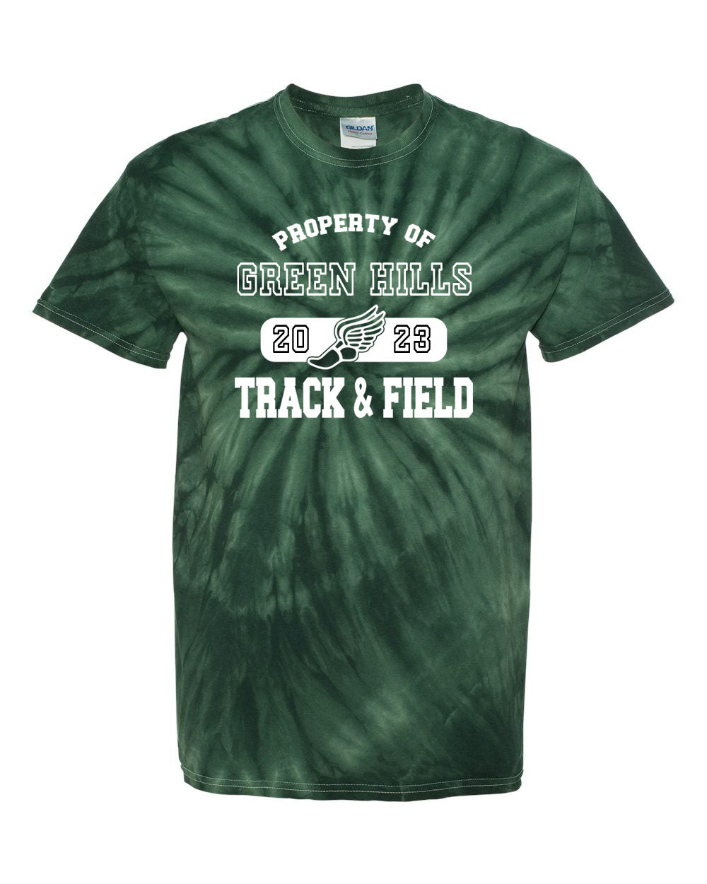 Green Hills Track Design 4 Tie Dye t-shirt