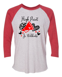 High Point Cheer design 6 raglan shirt