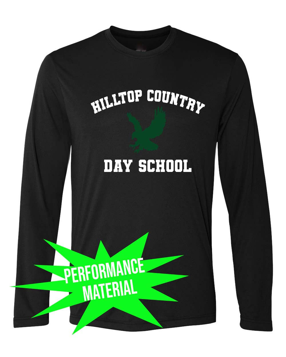 Hilltop Country Day School Performance Material Design 1 Long Sleeve Shirt