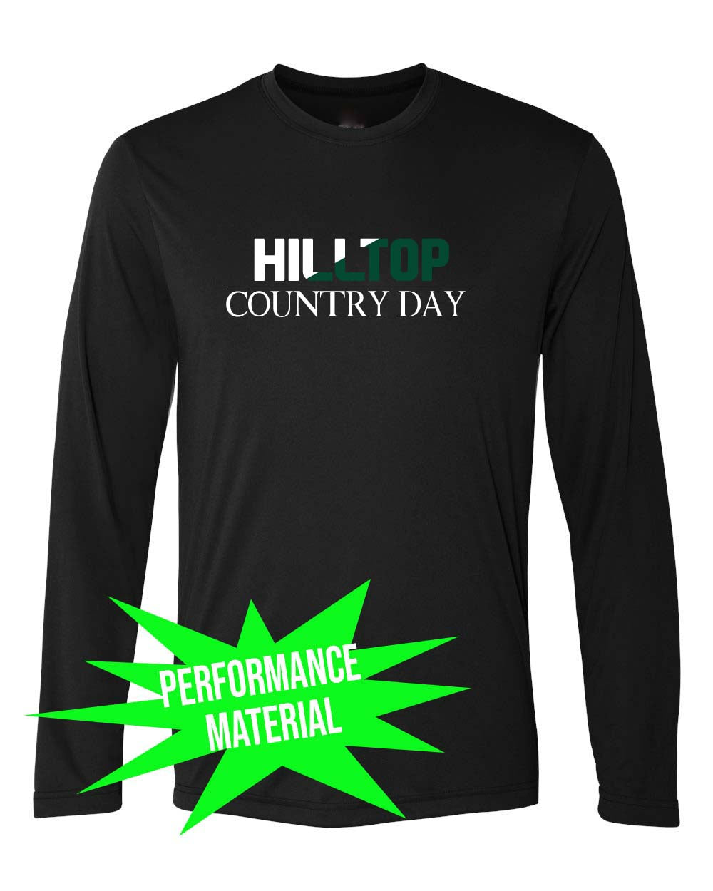 Hilltop Country Day School Performance Material Design 4 Long Sleeve Shirt