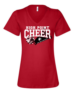 High Point Cheer Design 1 V-neck T-Shirt
