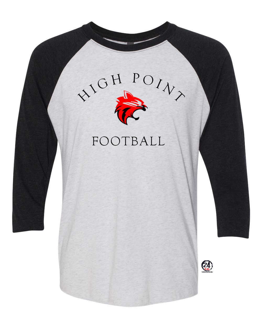 High Point Football design 3 raglan shirt