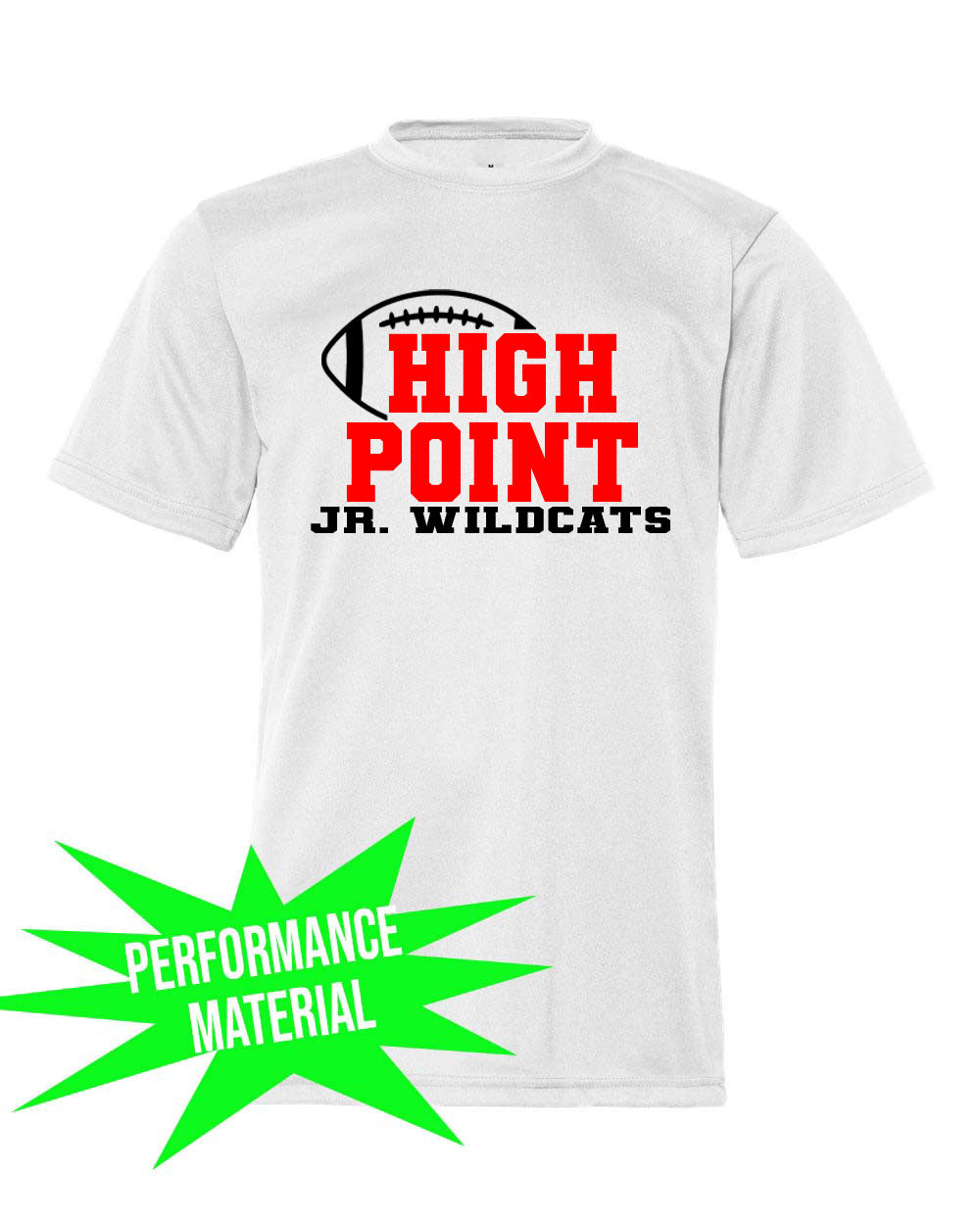 High Point Football Performance Material design 2 T-Shirt