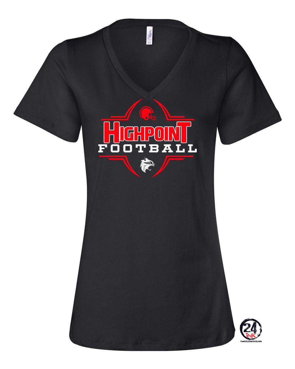 High Point Football Design 6 V-neck T-Shirt