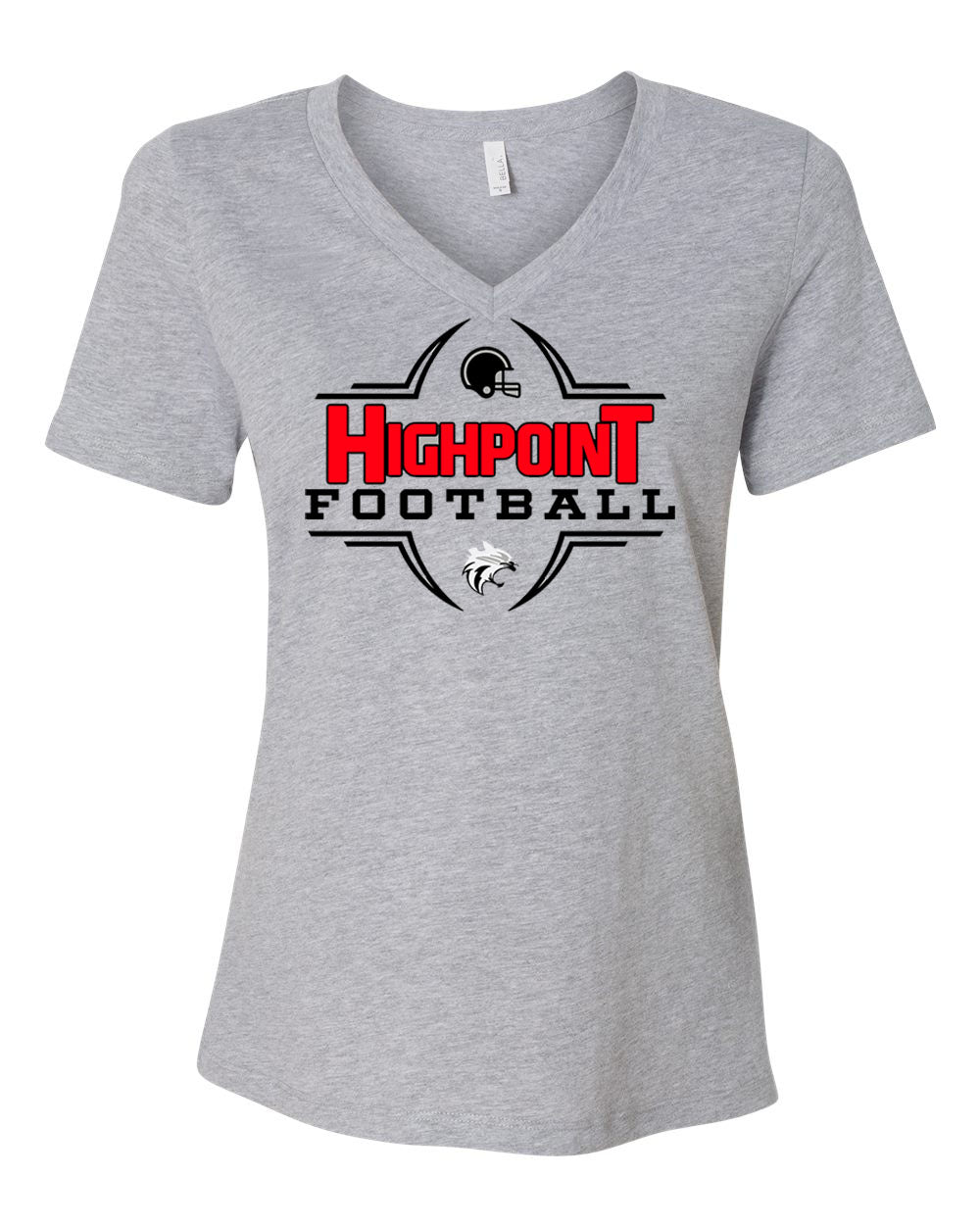 High Point Football Design 6 V-neck T-Shirt