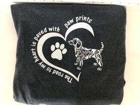 Ampr The road to my heart is paved with paw prints Zip up