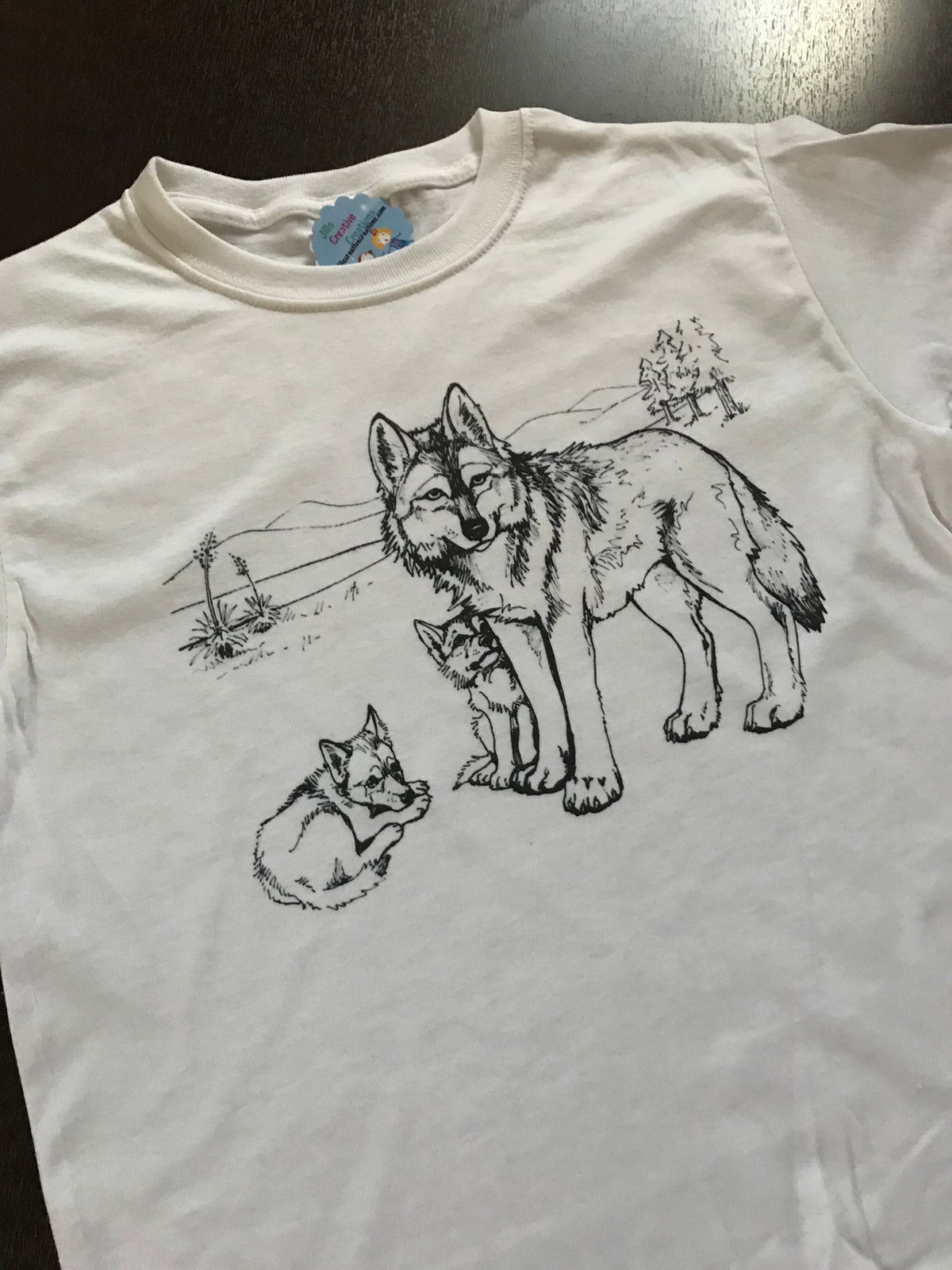 Wolf Coloring T-shirt, Party Favor