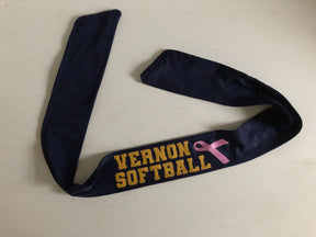 Softball Breast Cancer Awareness Tie Back Headband