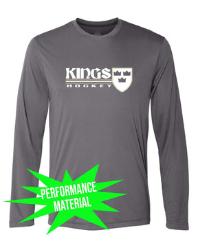 Kings Hockey Performance Material Design 3 Long Sleeve Shirt