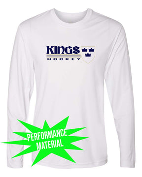 Kings Hockey Performance Material Design 3 Long Sleeve Shirt