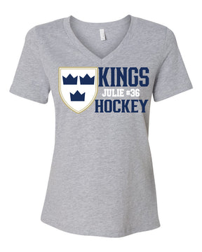 Kings Hockey Design 4 V-neck T-shirt