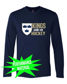 Kings Hockey Performance Material Design 4 Long Sleeve Shirt