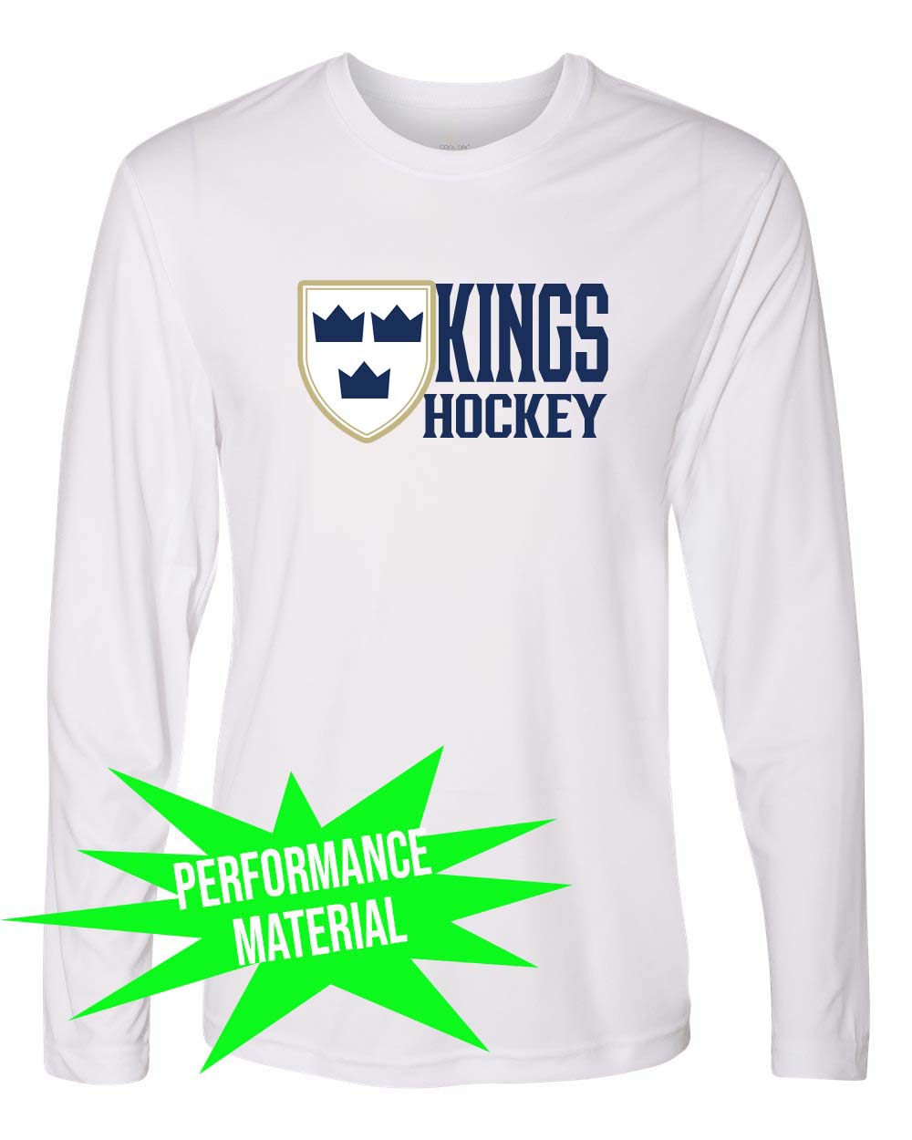 Kings Hockey Performance Material Design 4 Long Sleeve Shirt