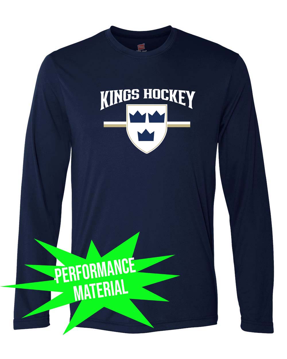 Kings Hockey Performance Material Design 5 Long Sleeve Shirt