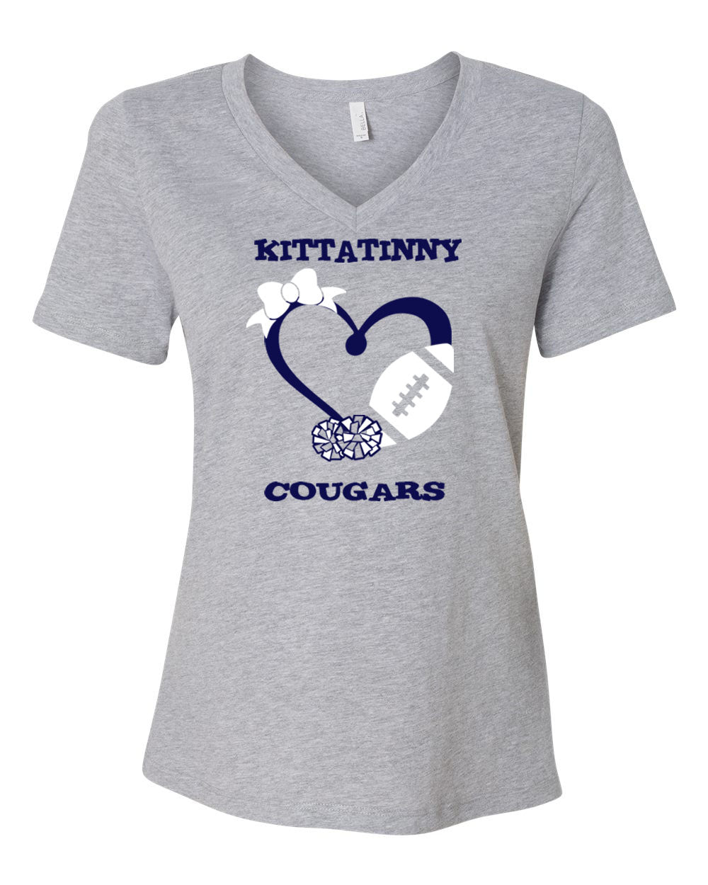 Kittatinny Cheer Design 3 V-neck T-Shirt
