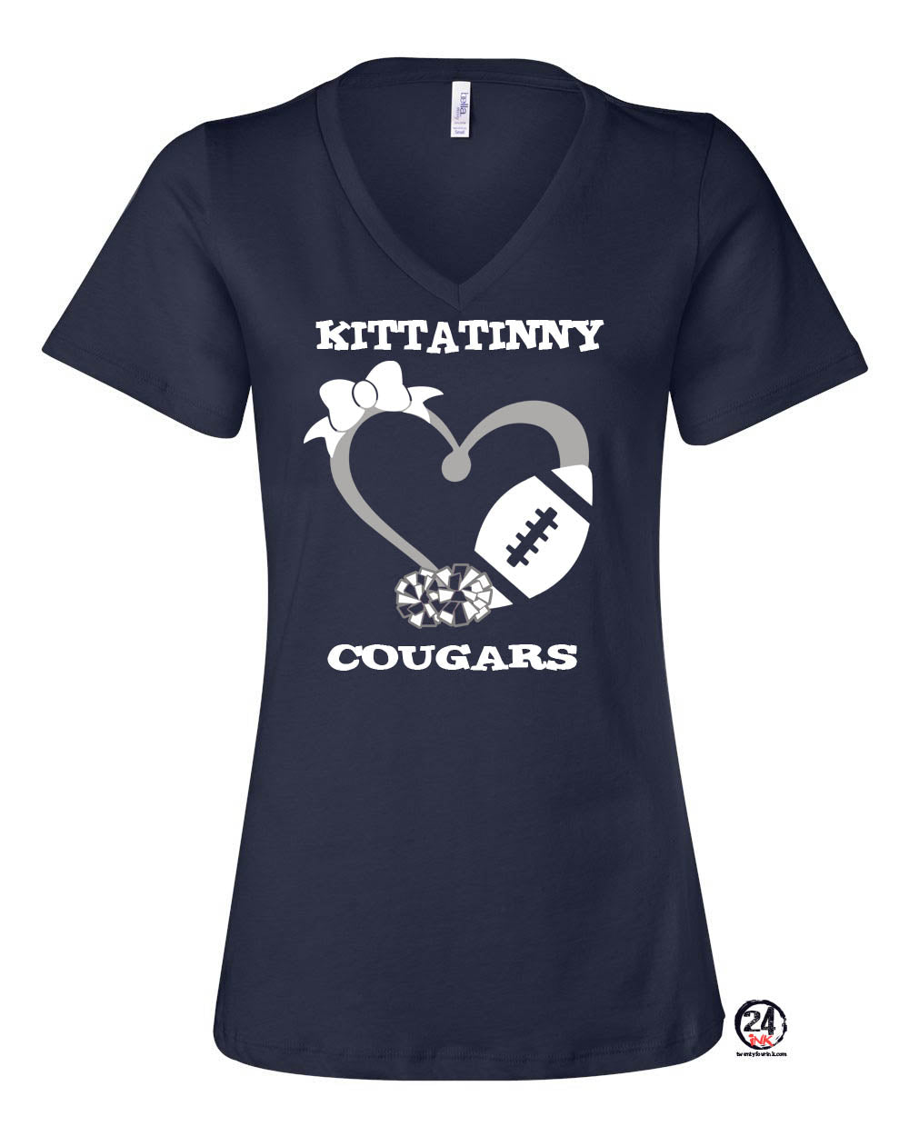 Kittatinny Cheer Design 3 V-neck T-Shirt