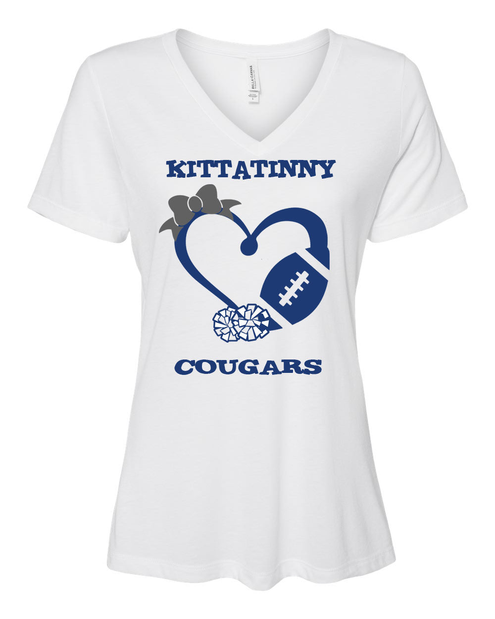 Kittatinny Cheer Design 3 V-neck T-Shirt