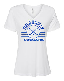 Kittatinny Jr High Field Hockey design 1 V-neck T-Shirt