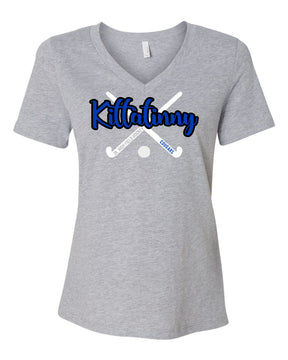 Kittatinny Jr High Field Hockey design 2 V-neck T-Shirt