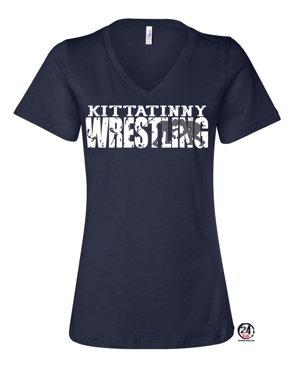 Kittatinny Wresting Design 2 V-neck T-Shirt