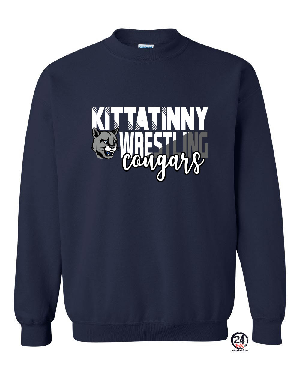Kittatinny Wrestling Design 4 non hooded sweatshirt